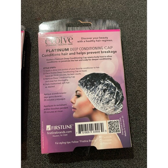 platinum, Firstline evolve essentials platinum, deep conditioning, cap two pack - Picture 3 of 4
